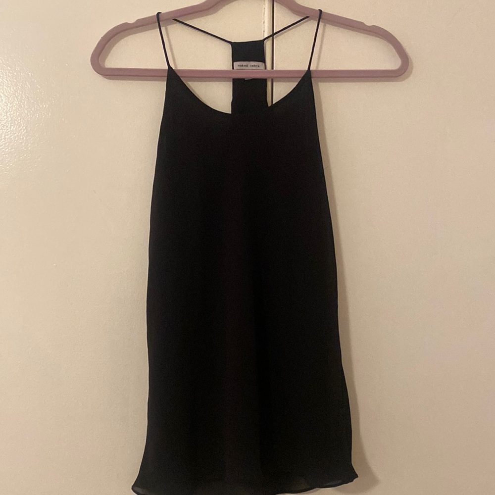 Black racerback tank top